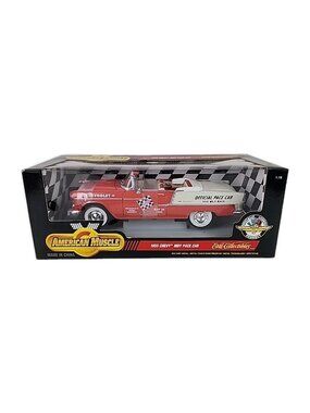 Ertl American Muscle 1955 Chevy Indy Pace Car 1:18 Die Cast Collectibles Vntg